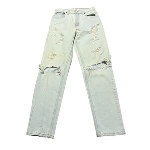 Vintage Levi's 550 Super Distressed Light Wash Relaxed Fit 90 2000 Size 4/6